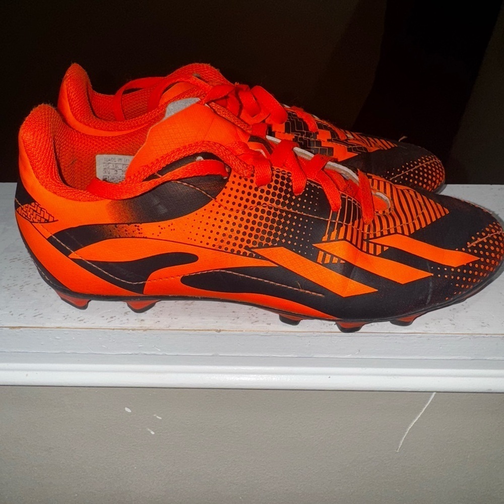 Adidas Orange and Black Cleats